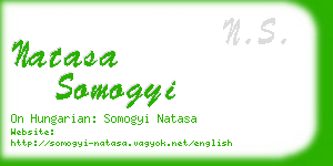 natasa somogyi business card